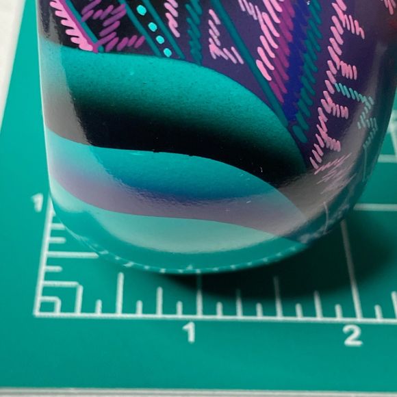 ATC Chunky Bangle Bracelet Wood Solid Green Abstract Multi Color Block - Picture 9 of 9